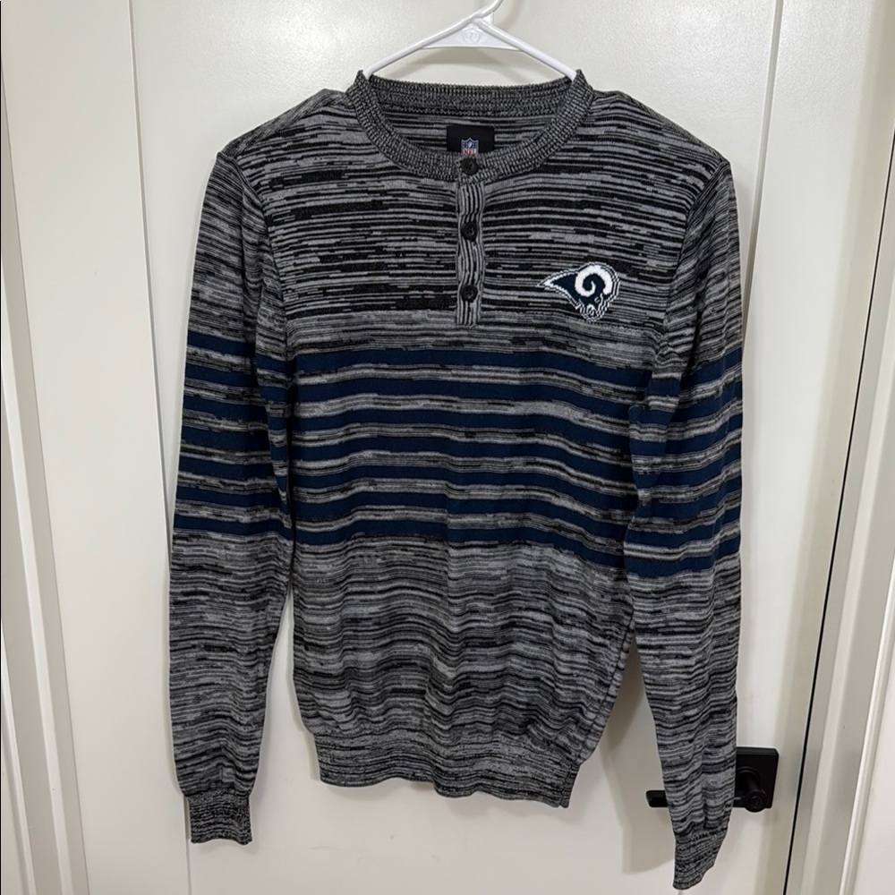 FOCO NFL Men's Los Angeles Rams Marled Knit Henley